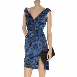 Stella McCartney Animal Print Silk Dress Sleeveles